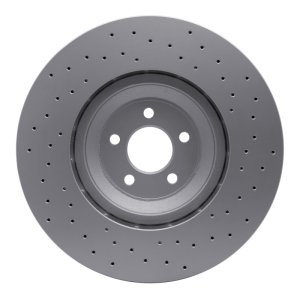 Ford Mustang Brake Rotor (1) - Right Front - R1 Concepts - GeoSPEC Coated Rotor - Drilled - `16-`18
